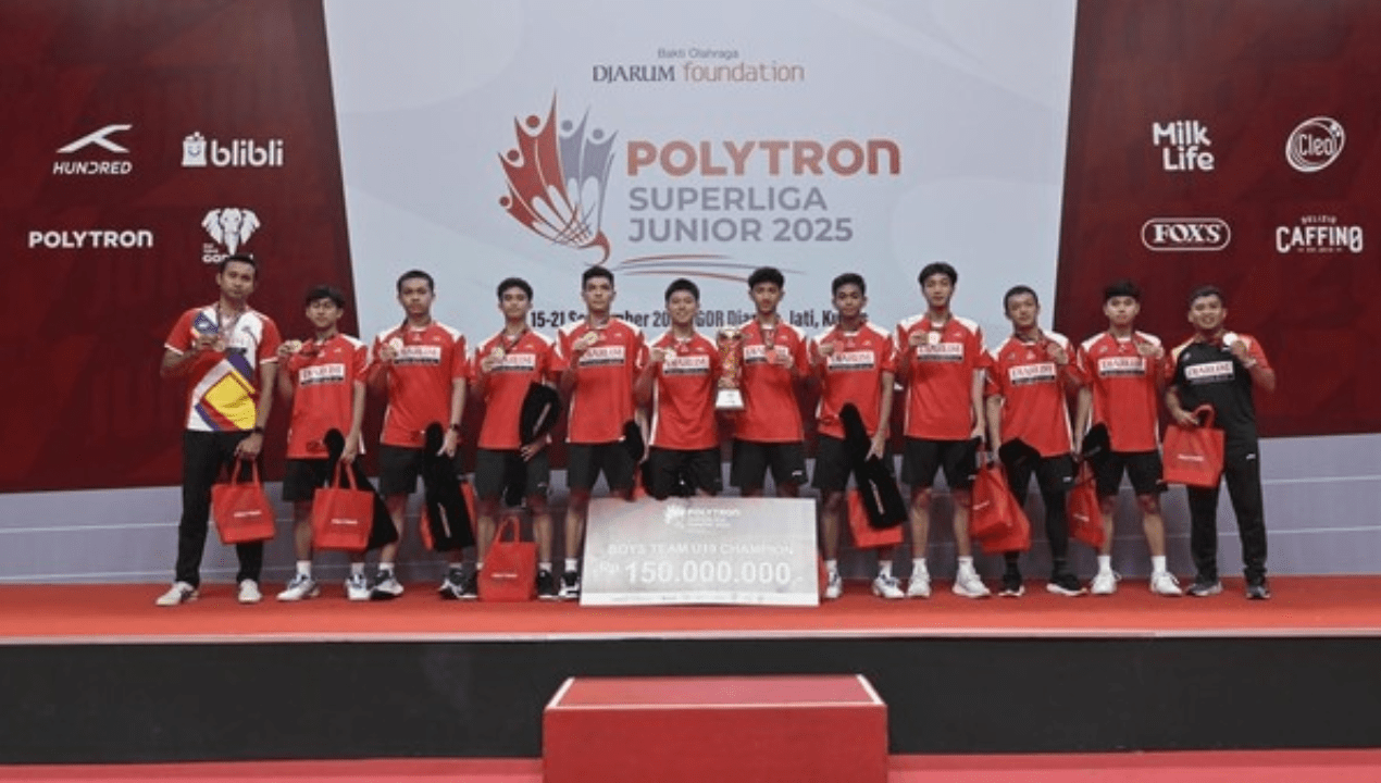 Tim Indonesia Berjaya Polytron Supeliga Junior Bulutangkis Kudus 2025